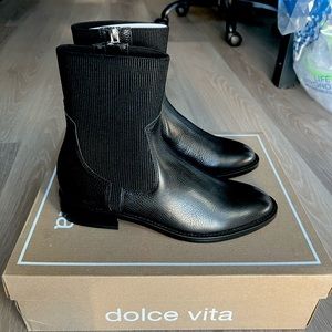 Dolce Vita Ankle Sock Leather Booties